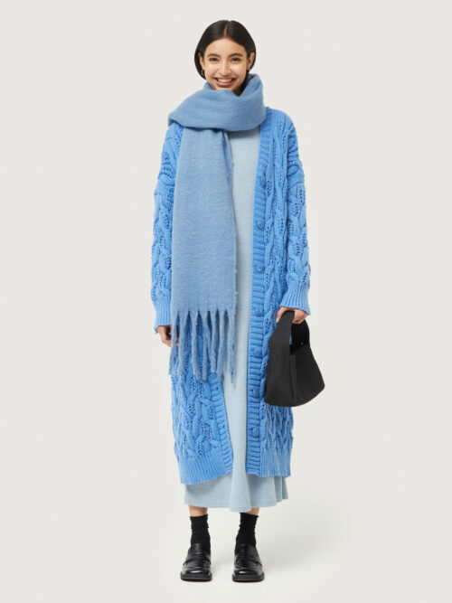Compania Fantastica Long Knit Cardigan - Blue - Image 4