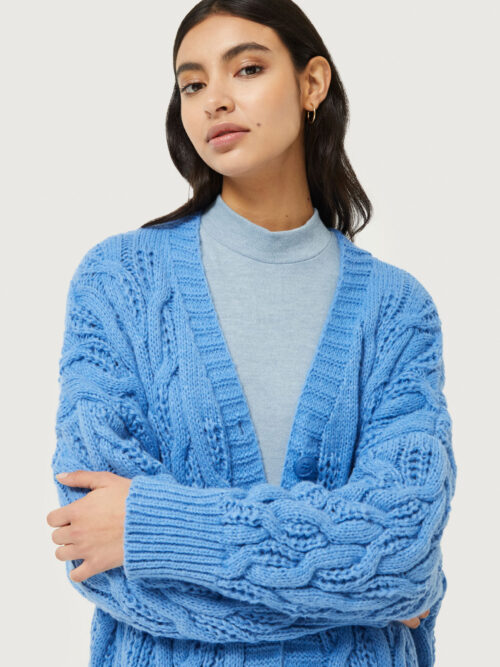Compania Fantastica Long Knit Cardigan - Blue - Image 5