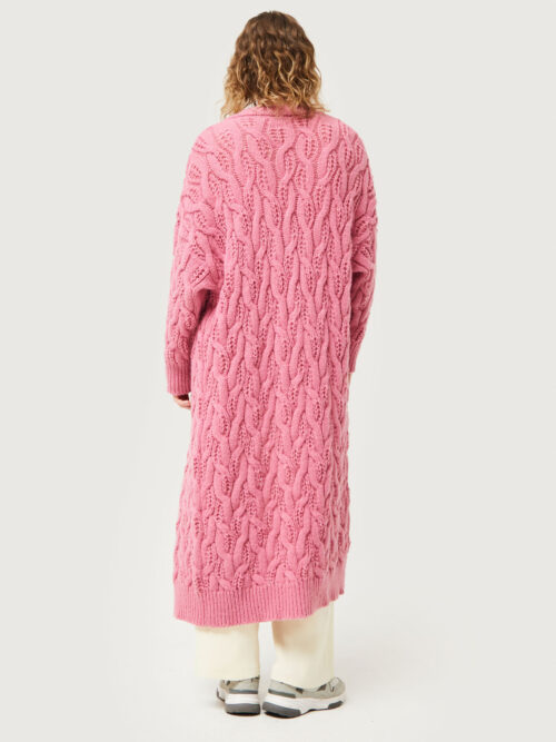 Compania Fantasica Long Knit Cardigan - Pink - Image 3