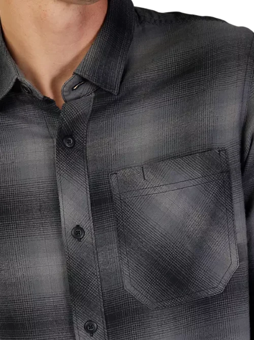 Fox Survivalist Flannel Shirt - Black - Image 5