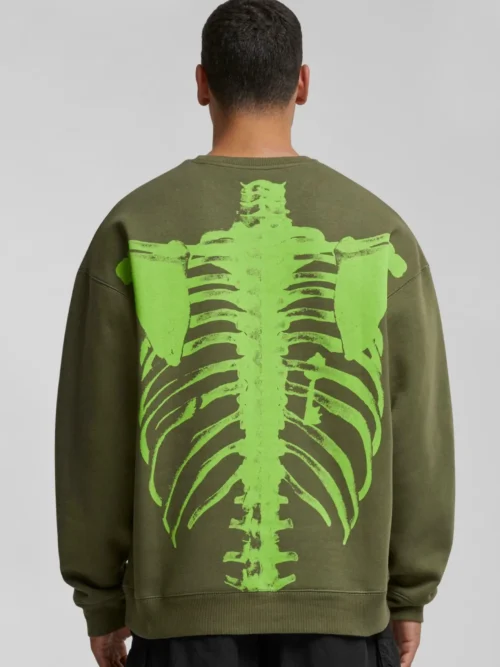 Zoo York Skeleton Sweatshirt - Olive - Image 3