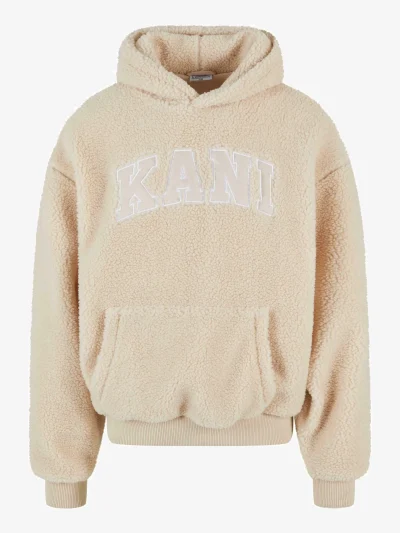 Karl Kani Serif Teddy Hoodie - Light Sand - Image 7