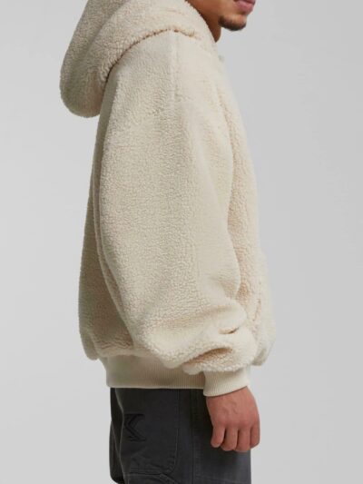 Karl Kani Serif Teddy Hoodie - Light Sand - Image 8