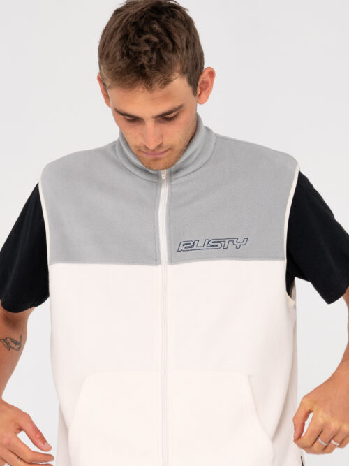 Rusty Tasty Ice Vest Oyster - Grey/Ecru - Image 4