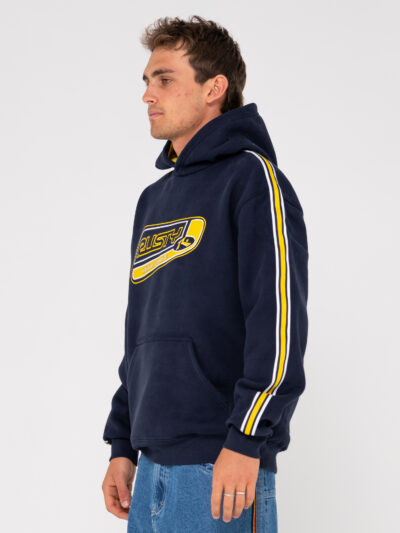 Rusty Roadhouse Taped Hooded Fleece Navy - Image 4