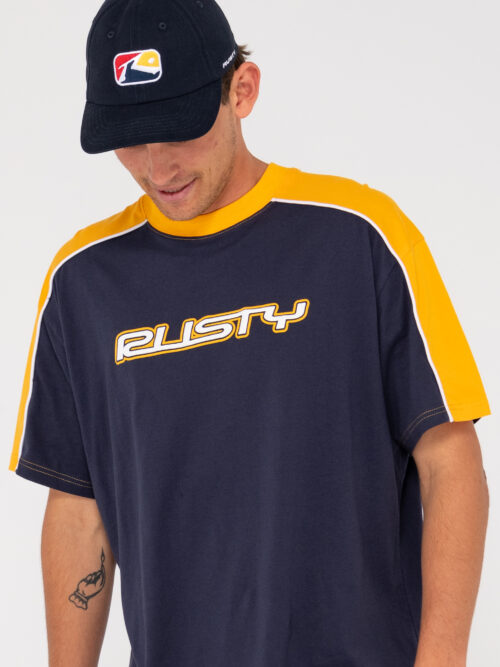 Rusty Straight Shooter Tee - Navy Blue - Image 6