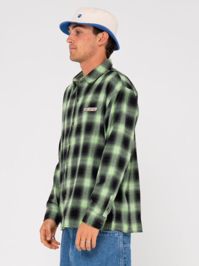 Rusty Neon Dreams Long Sleeve Shirt - Lime Green - Image 4