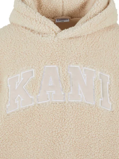 Karl Kani Serif Teddy Hoodie - Light Sand - Image 9