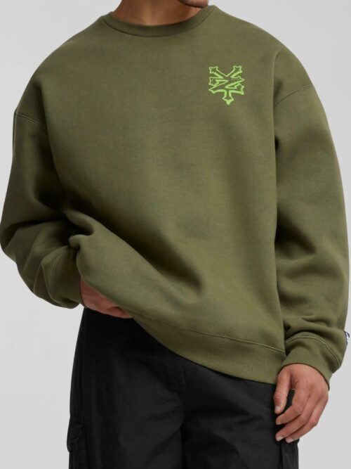 Zoo York Skeleton Sweatshirt - Olive - Image 7
