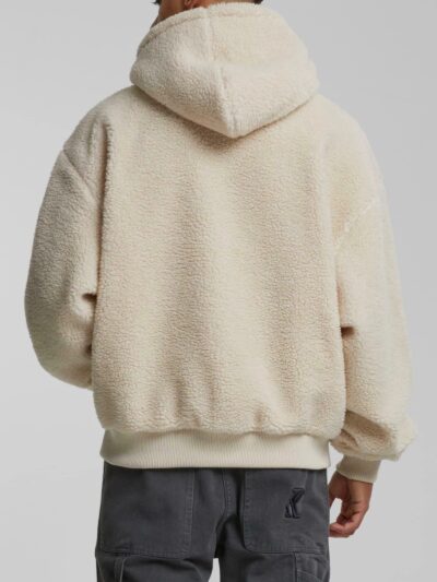 Karl Kani Serif Teddy Hoodie - Light Sand - Image 10