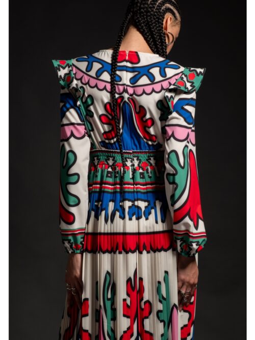 Peace & Chaos Unity Pleated Long Dress - Image 4