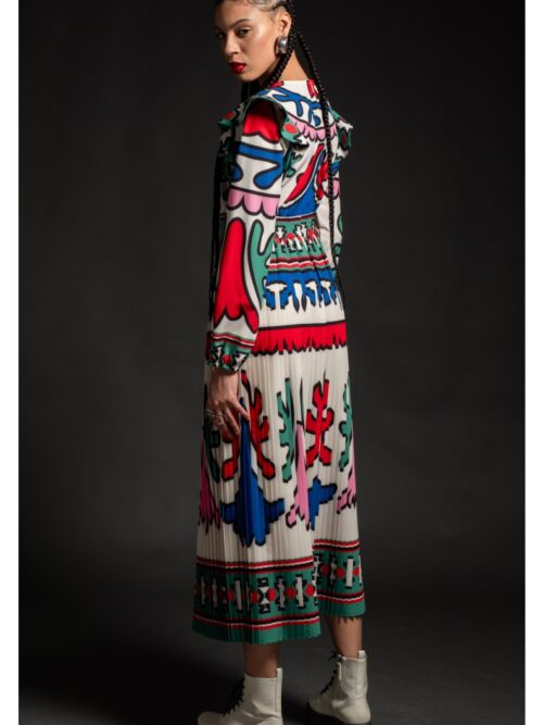 Peace & Chaos Unity Pleated Long Dress - Image 5