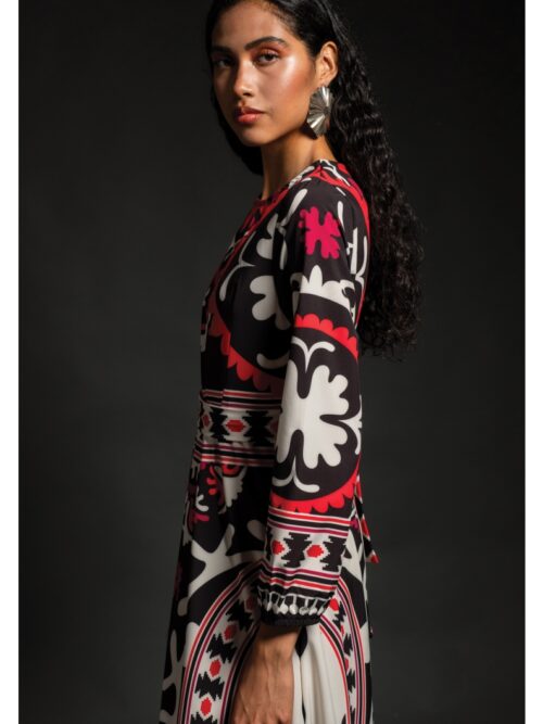 Peace & Chaos Enigma Red Long Dress - Image 3