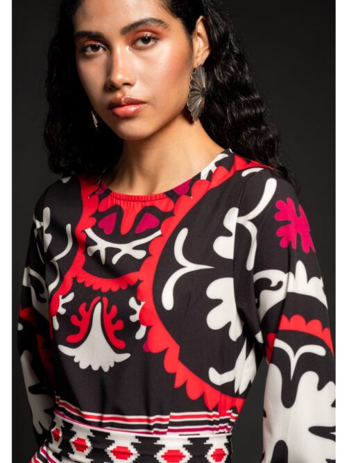 Peace & Chaos Enigma Red Long Dress - Image 4