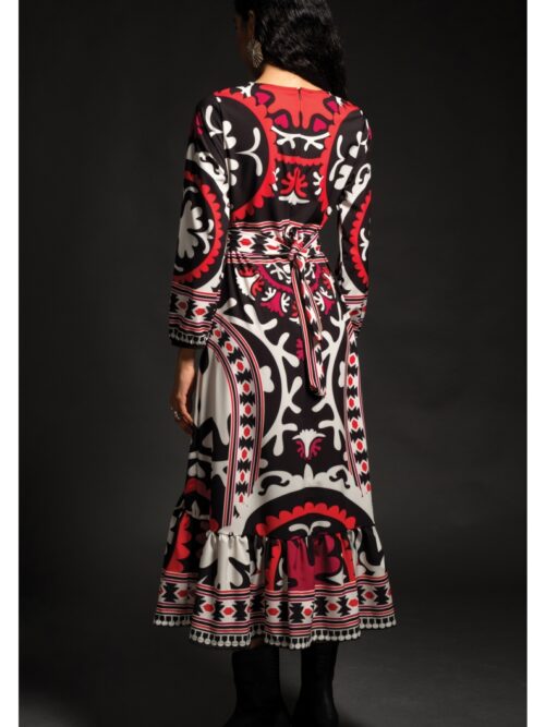 Peace & Chaos Enigma Red Long Dress - Image 6
