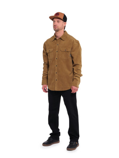 Horsefeathers Technical Dough Shirt - Camel Corduroy - Image 5