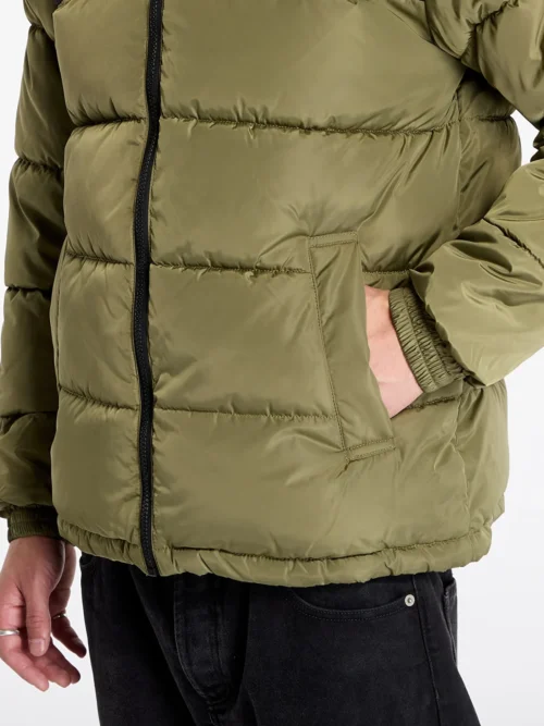 Karl Kani Retro Essential Puffer Jacket Olive - Image 4