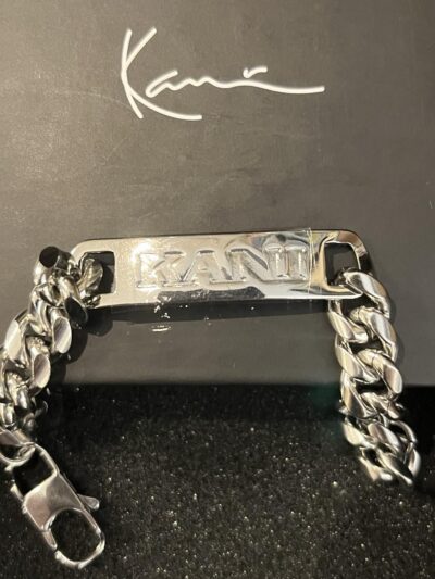 Karl Kani Retro Plate Bracelet Silver - Image 3