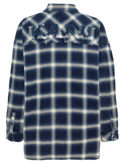 Karl Kani Small Signature Distressed Check Overshirt - Image 3