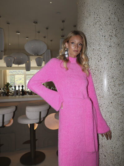 Marlow Dress In Bubblegum Pink - Image 6