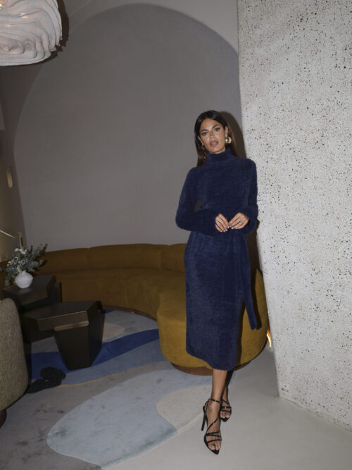 Marlow Dress In Navy - Image 3