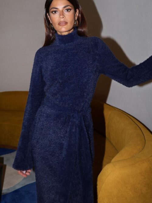 Marlow Dress In Navy - Image 6