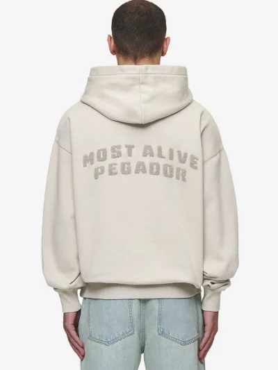 Pegador Buford Oversized Hoodie Washed Light Beige - Image 5