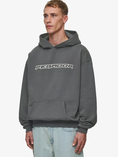 Pegador Alden Oversized Hoodie Washed Anthracite - Image 3