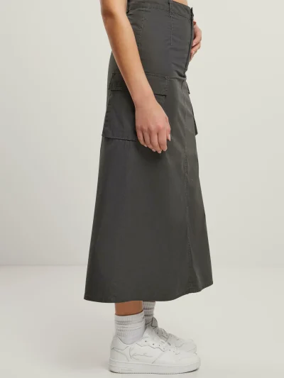 Karl Kani Signature Long Cargo Skirt Black - Image 11