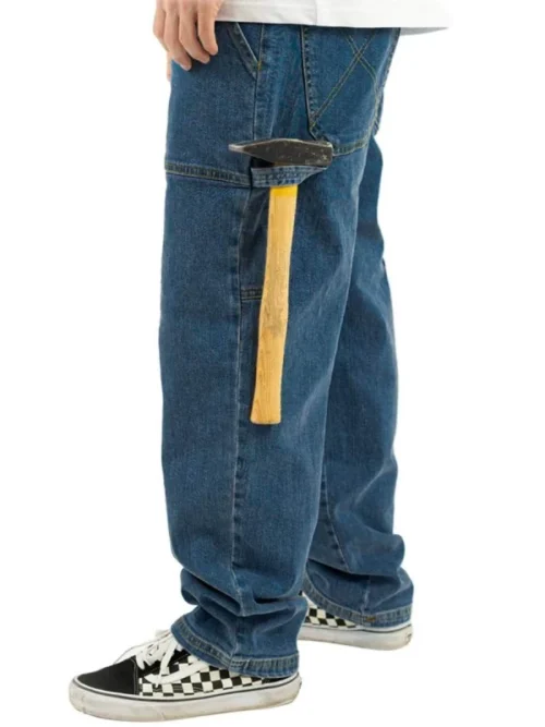 Homeboy X-tra Work Pants - Washed Blue - Image 4