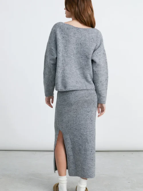 Womens Sweater In Grey - Image 4