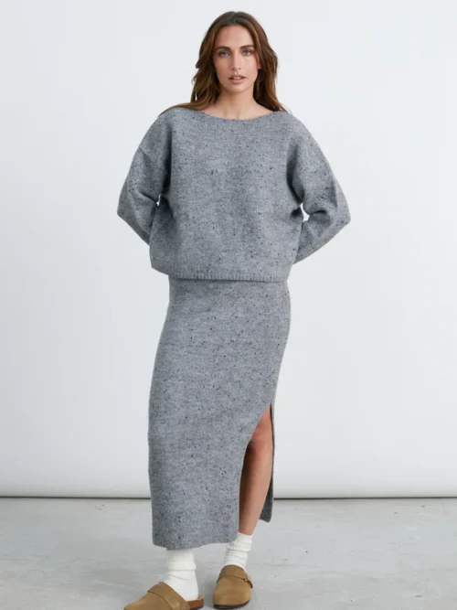 Womens Sweater In Grey - Image 5