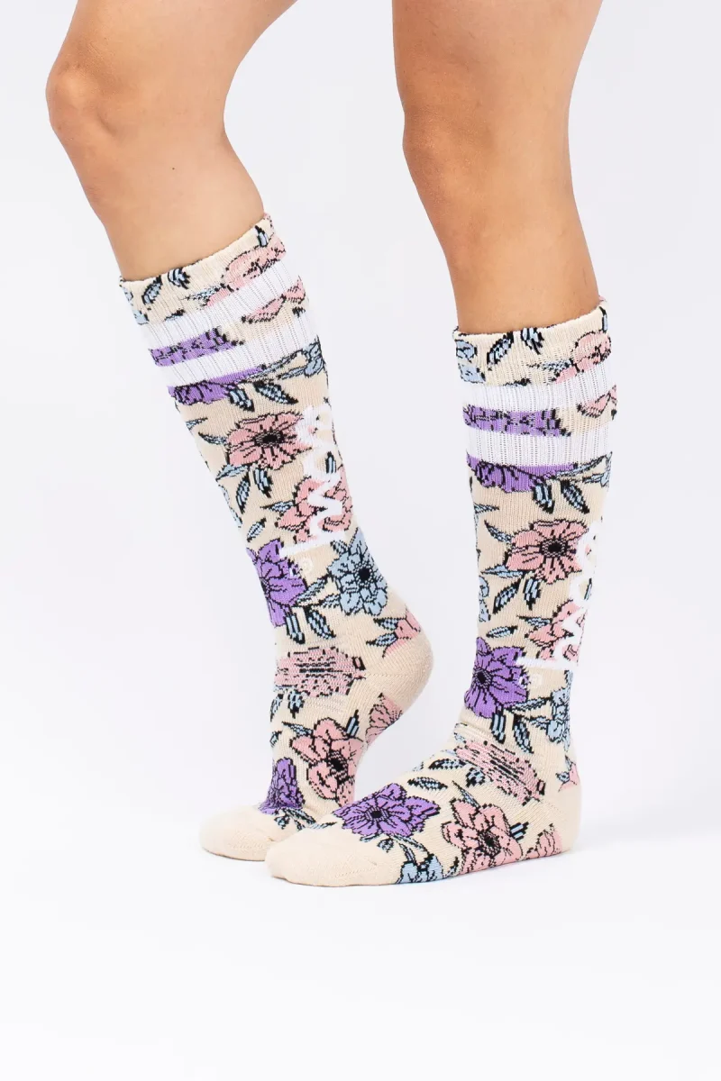 Cheerleader Wool Socks - Big Flower