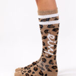 Cheerleader Wool Socks - Leopard