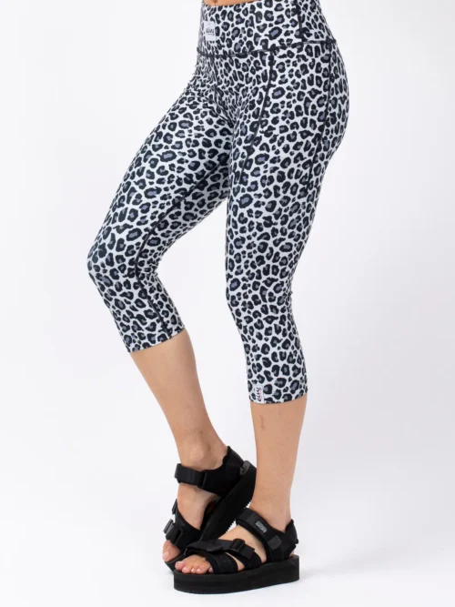 Pocket Tights 3/4 - Snow Leopard