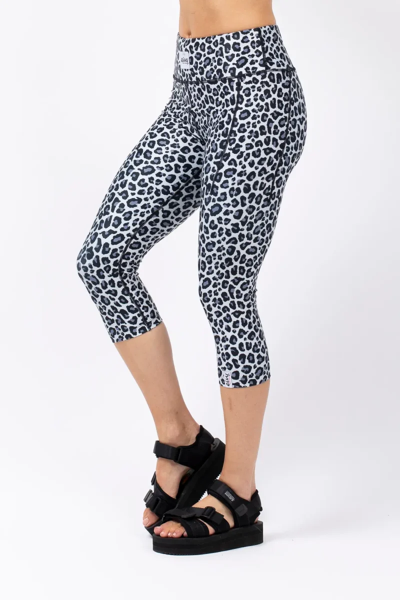 Pocket Tights 3/4 - Snow Leopard