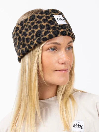 Throwback Sherpa Headband - Leopard