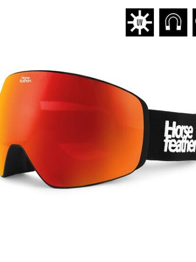 μάσκα horsefeathers scout snow goggles black mirror red για σκι και snowboard