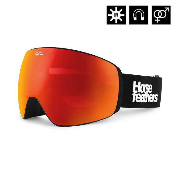 μάσκα horsefeathers scout snow goggles black mirror red για σκι και snowboard