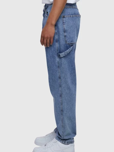 ανδρικό τζιν παντελόνι baggy workwear denim από την εταιρεία karl kani σε μπλε απόχρωση