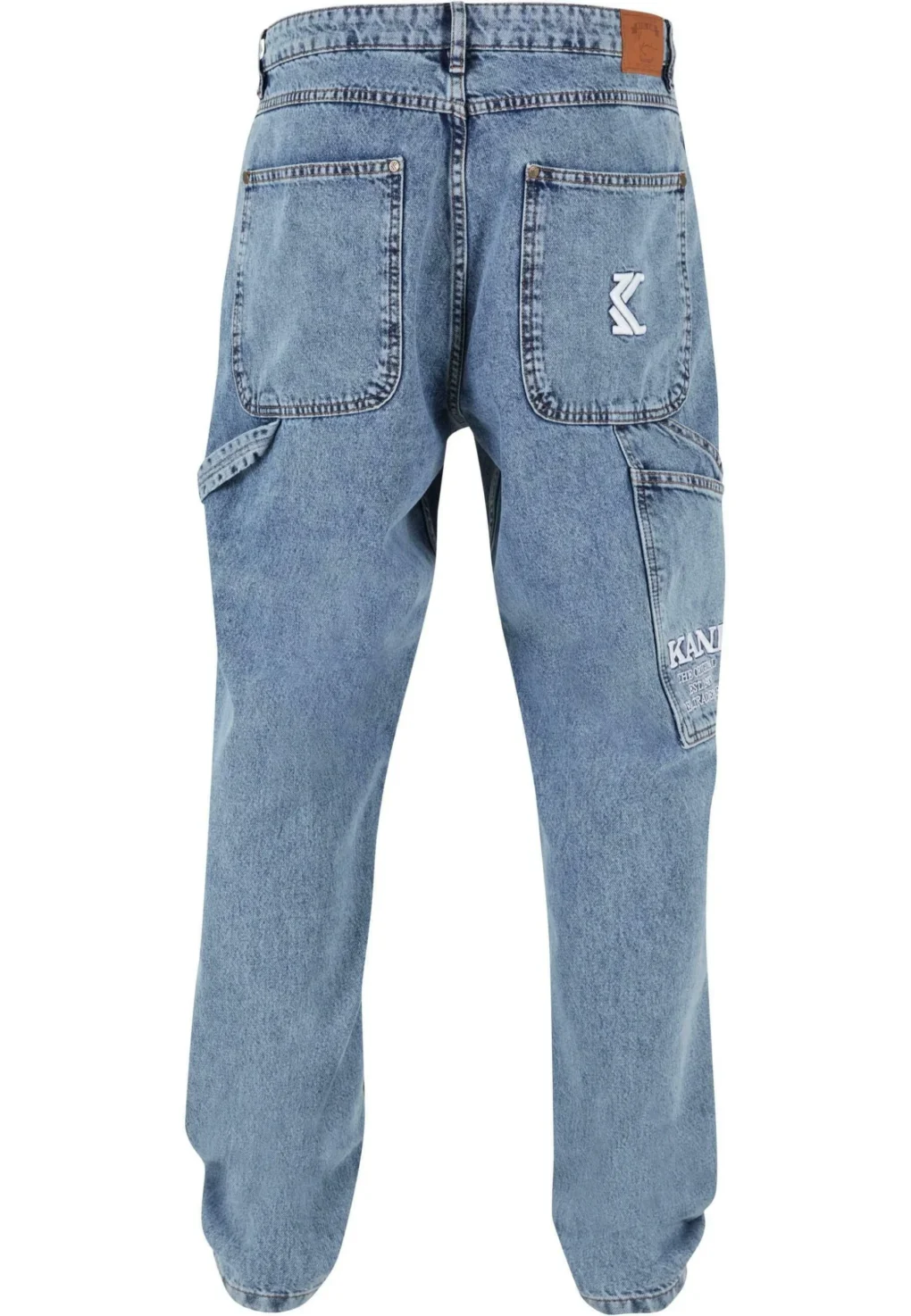 ανδρικό τζιν παντελόνι baggy workwear denim από την εταιρεία karl kani σε μπλε απόχρωση