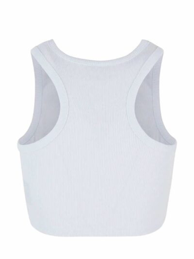 γυναικείο κοντό μπλουζάκι σε άσπρο χρώμα karl kani rib top