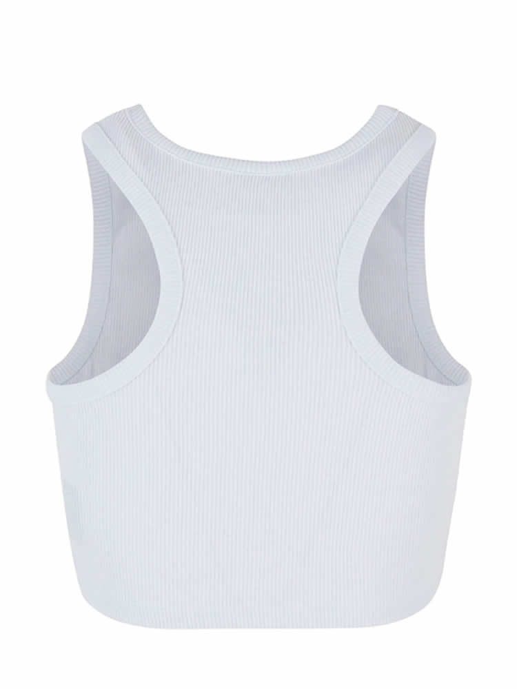 γυναικείο κοντό μπλουζάκι σε άσπρο χρώμα karl kani rib top