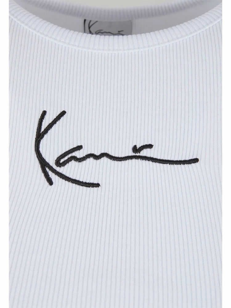 γυναικείο κοντό μπλουζάκι σε άσπρο χρώμα karl kani rib top