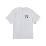 λευκό obey t-shirt με τύπωμα στο μπροστινό και πίσω μέρος
