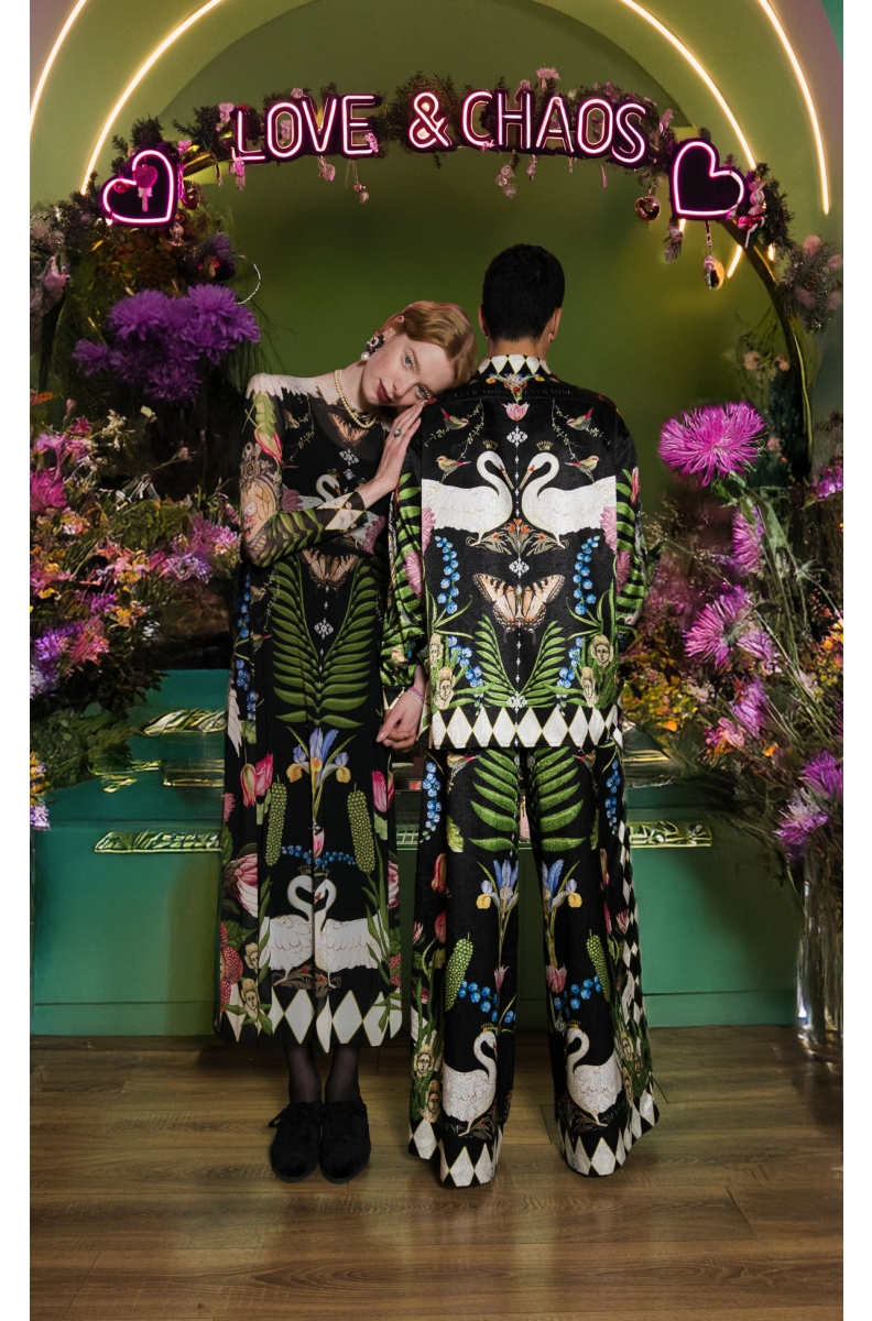 valentines long dress γυναικεία μακρύ φόρεμα διαφάνεια σε ιδιαίτερα σχέδια από την peace and chaos