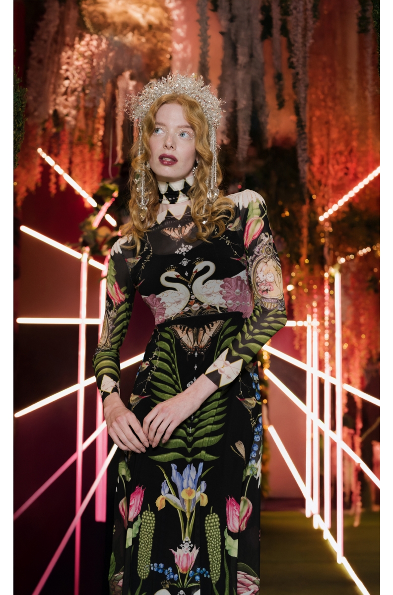 valentines long dress γυναικεία μακρύ φόρεμα διαφάνεια σε ιδιαίτερα σχέδια από την peace and chaos