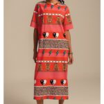 γυναικείο μακό φόρεμα με σχέδια από την peace and chaos, equinox long dress