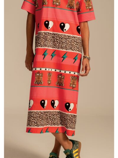 γυναικείο μακό φόρεμα με σχέδια από την peace and chaos, equinox long dress