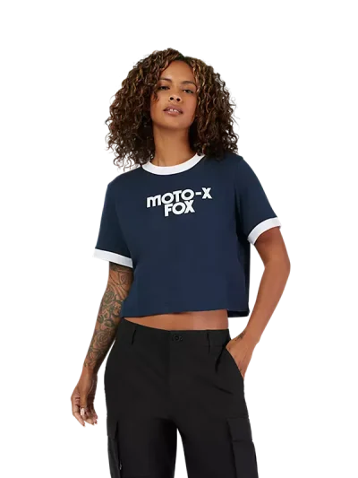 γυναικείο κοντό μπλουζάκι από την fox, circa 74 ringer tee